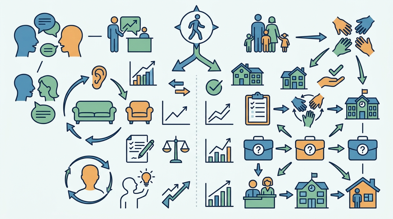 Featured image for "Choosing Between Counseling and Social Work as a Career Changer"