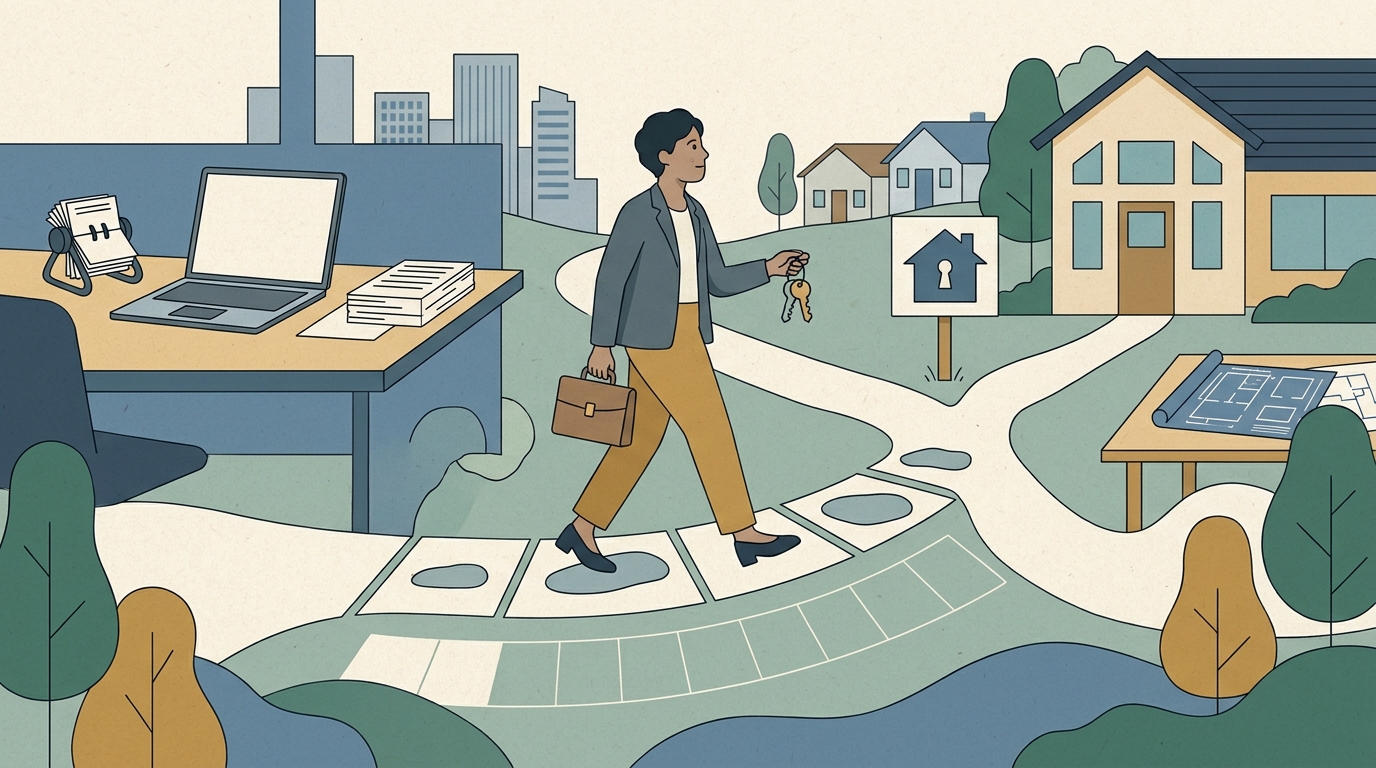 Featured image for "Real Estate Career Change Roadmap for Working Adults"