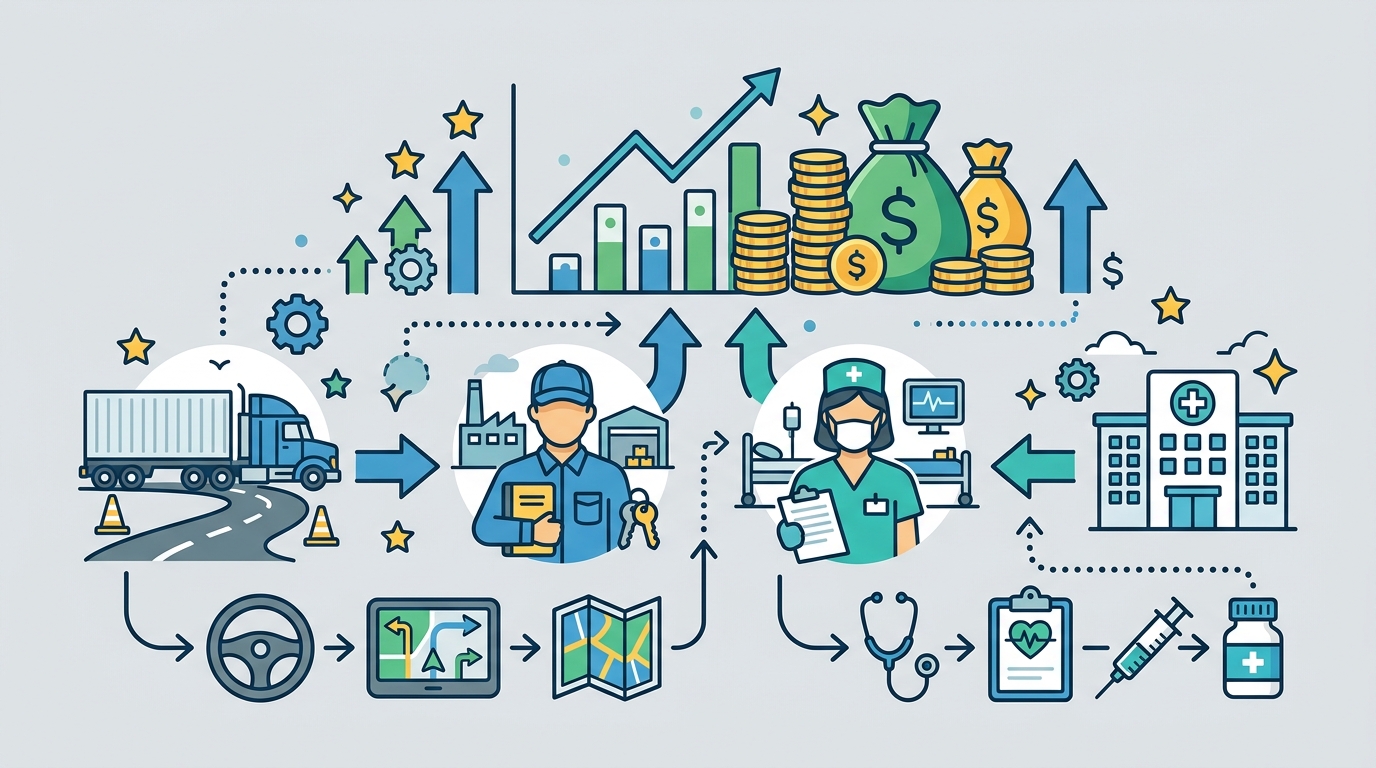Featured image for "Truck Driver vs Registered Nurse Salary: Which Pays More?"